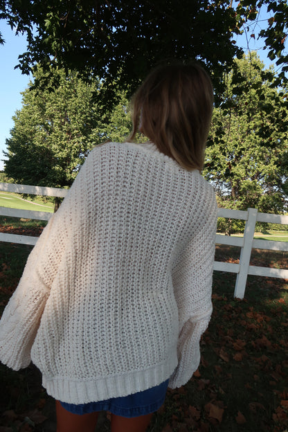 Rudy Cream Cable Knit Sweater