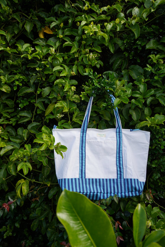 Tidal Stripe Canvas Tote