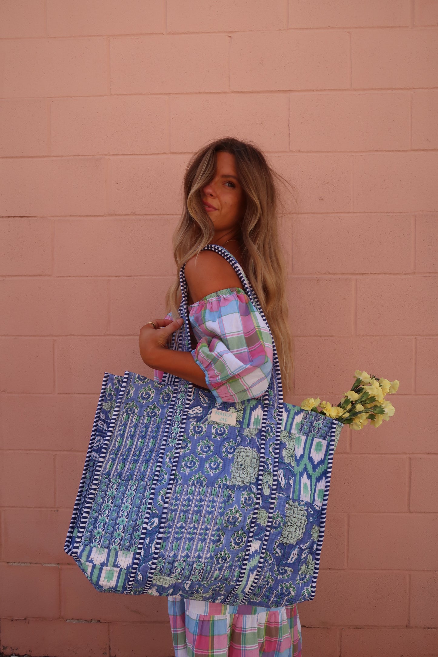 Indie Quilted Tote Bag