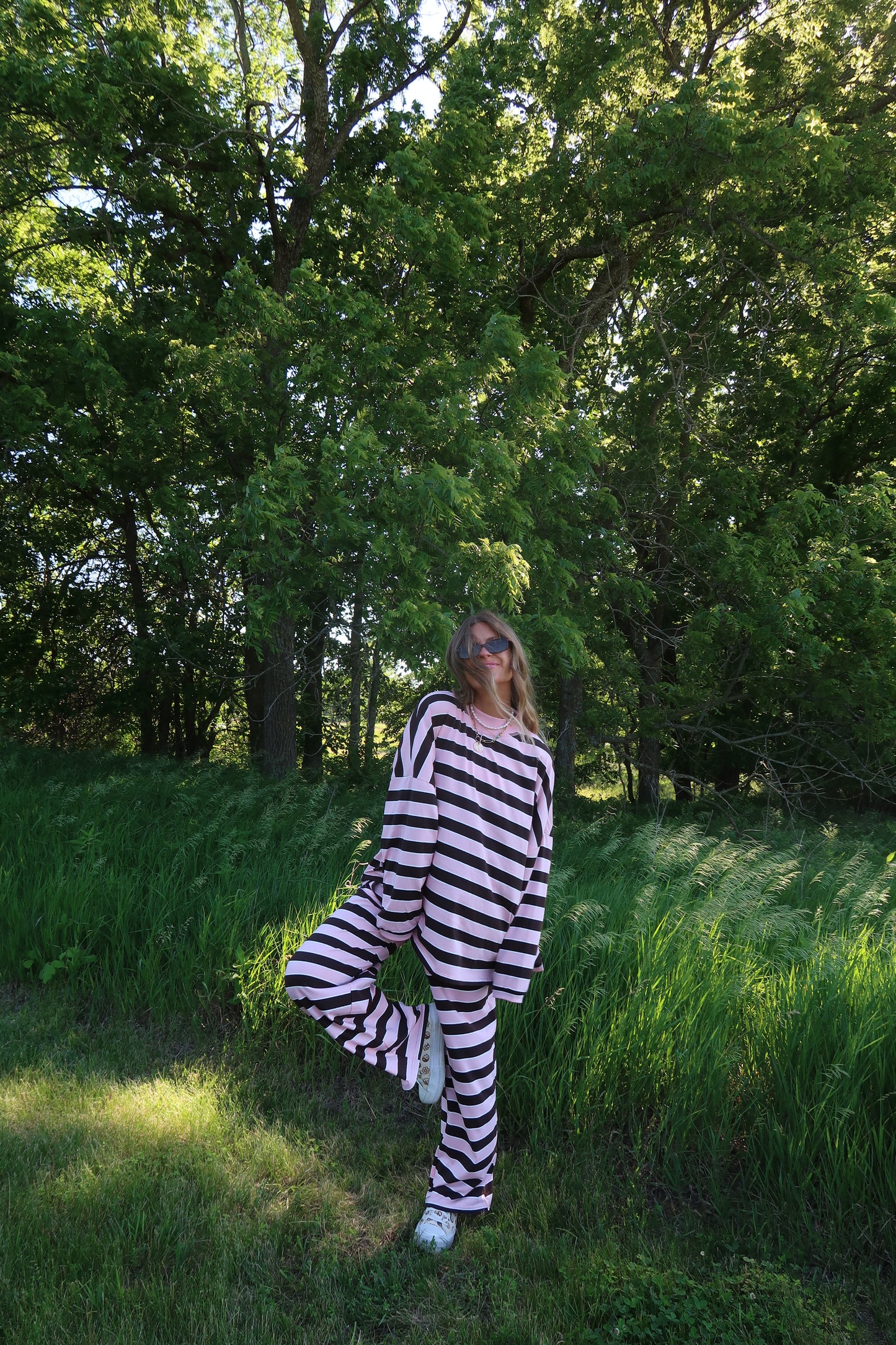 Neapolitan Striped Mock Neck