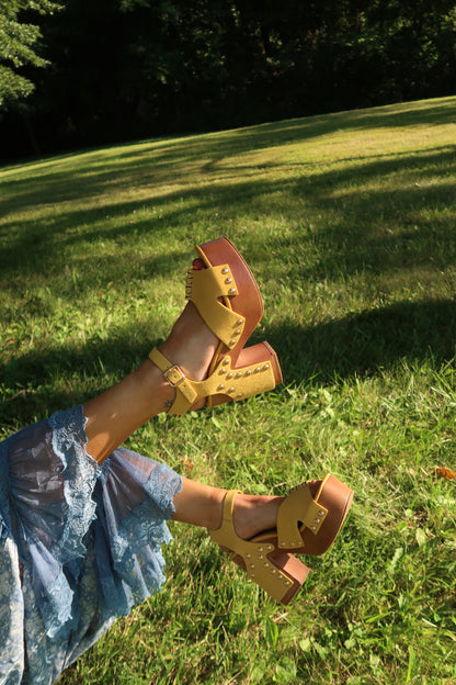 Golden Hour Stud Platform Heel