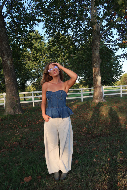 Indie Corset Denim Top