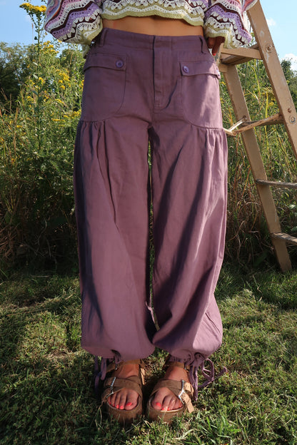 Plum Cute as a Button Jean