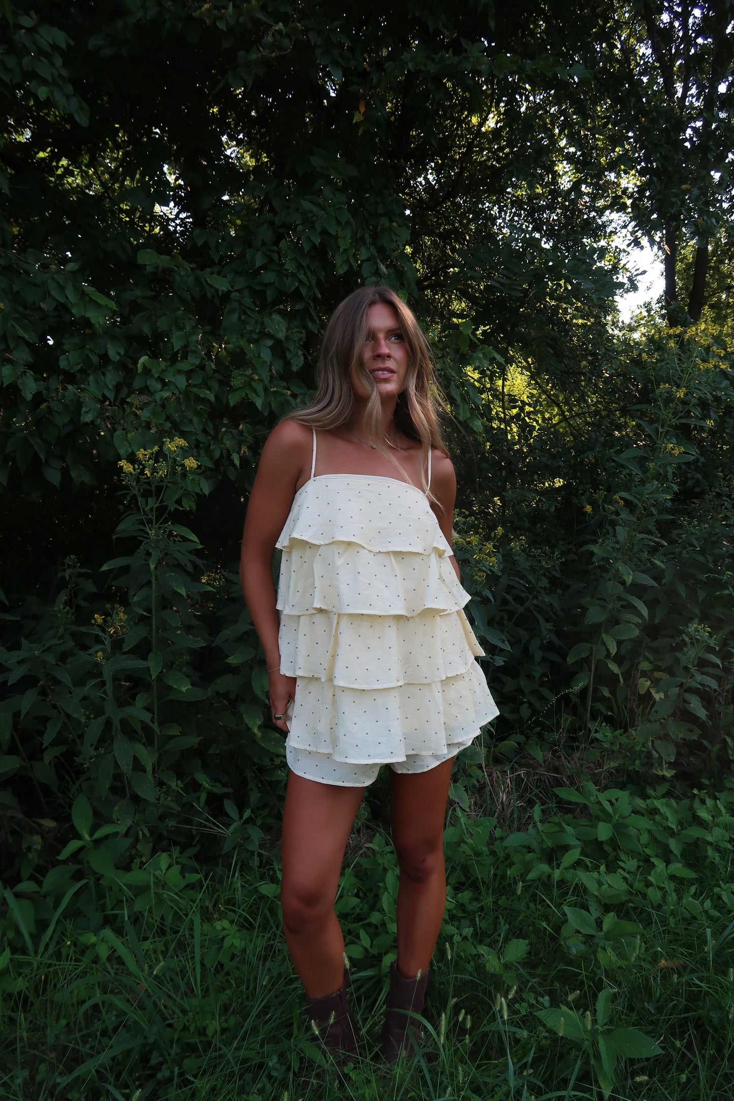 Toasty Polka Dot Ruffle Set
