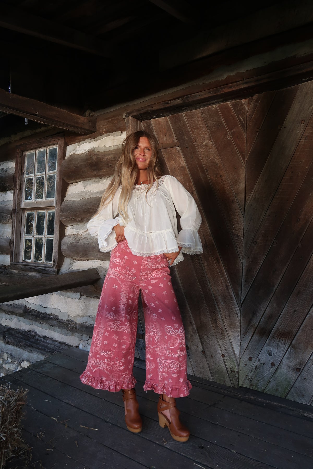 Sienna Ranger Bandana Ruffle Crop Pants