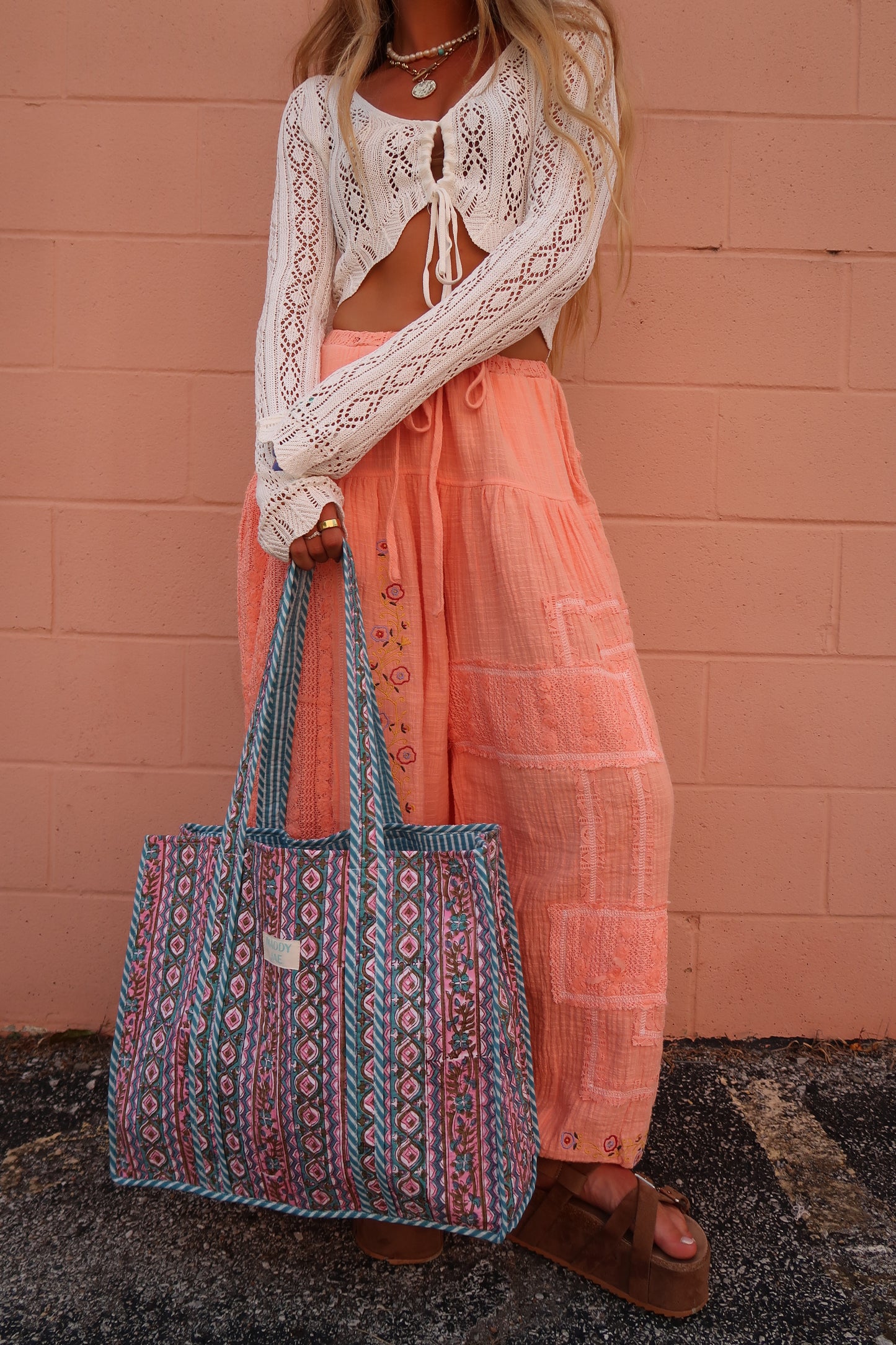 Frankie Quilted Tote Bag
