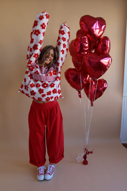 Cherry Kiss Quarterzip Sherpa