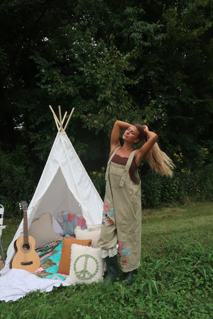 Camp Keepsake Patchwork Overalls