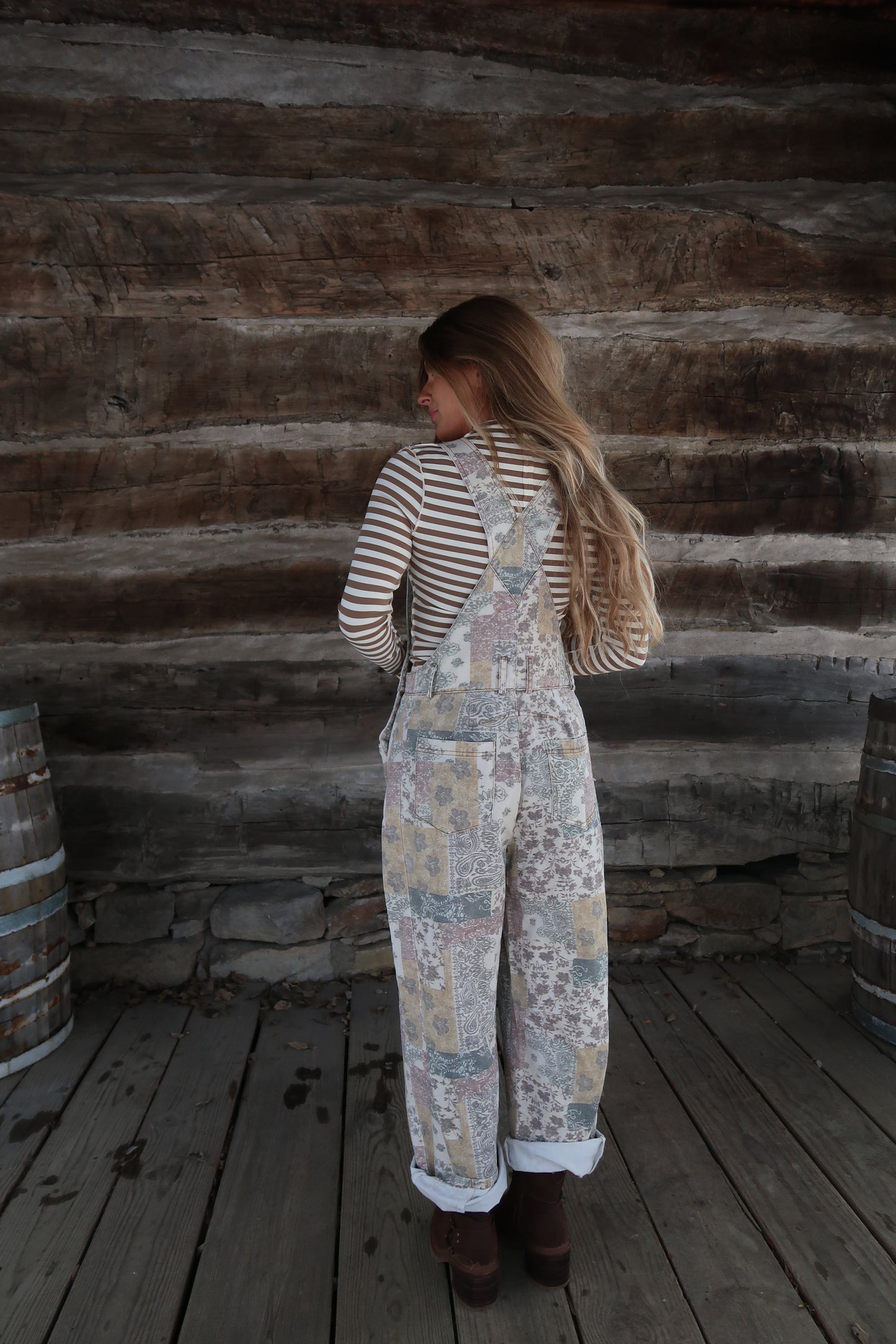 Boho Barrel Overalls