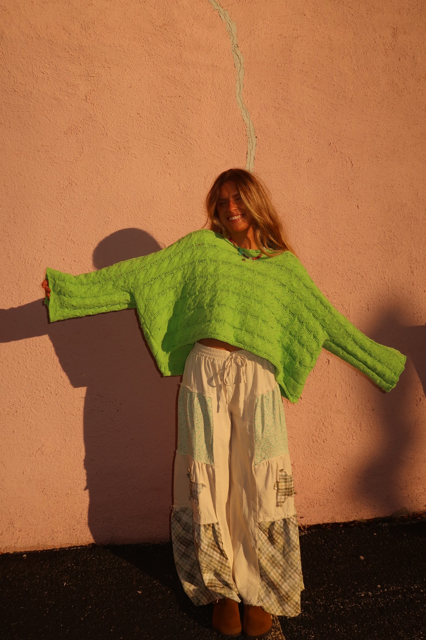 Key Lime Knit Crop Sweater