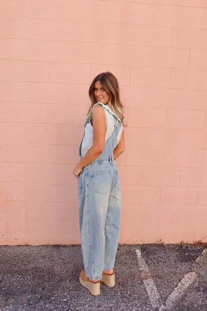 Lighten Up Barrel Overalls