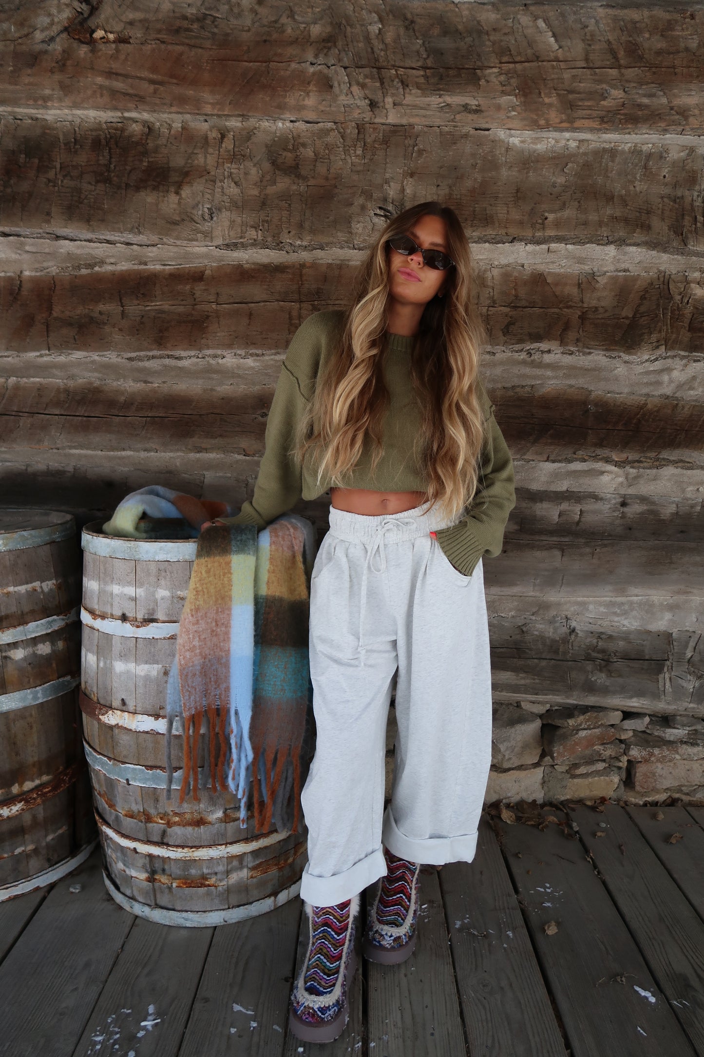 Cloudy Day Barrel Sweats