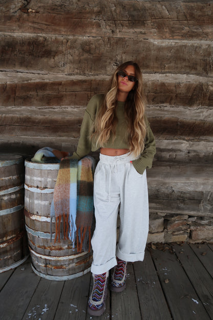 Cloudy Day Barrel Sweats