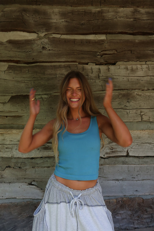 Oasis Blue Seamless Tank