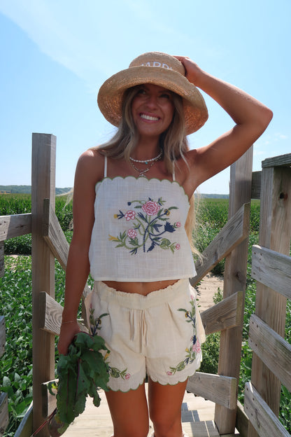 Sunday Embroidered Tank