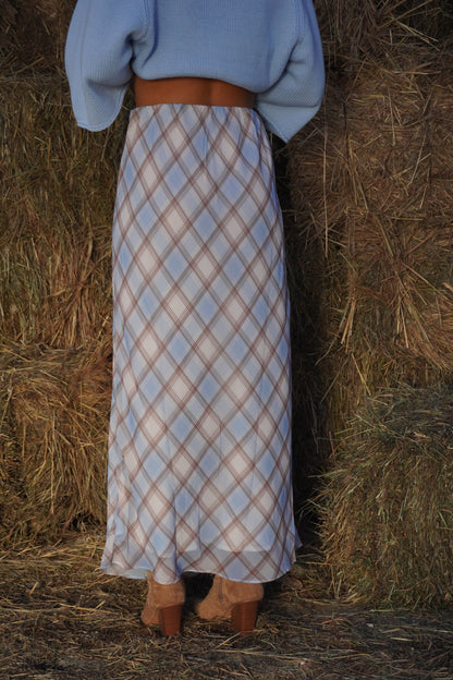 Randy Plaid Maxi Skirt
