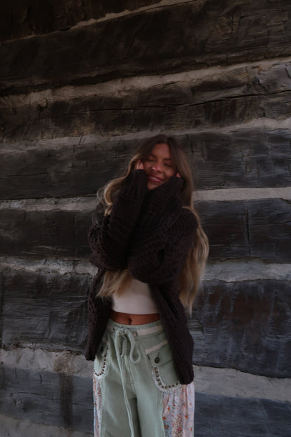 Second Plz Cable Knit Cardi