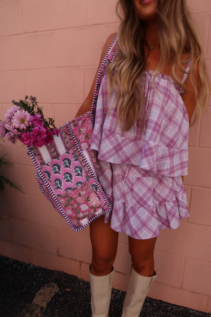 Luella Quilted Tote Bag