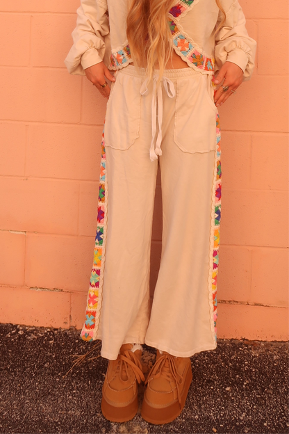 Happy Stitch Wide Leg Pants