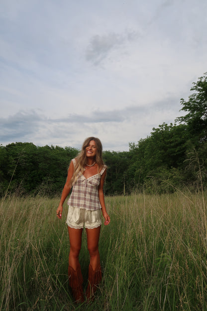 Penny Plaid Tank