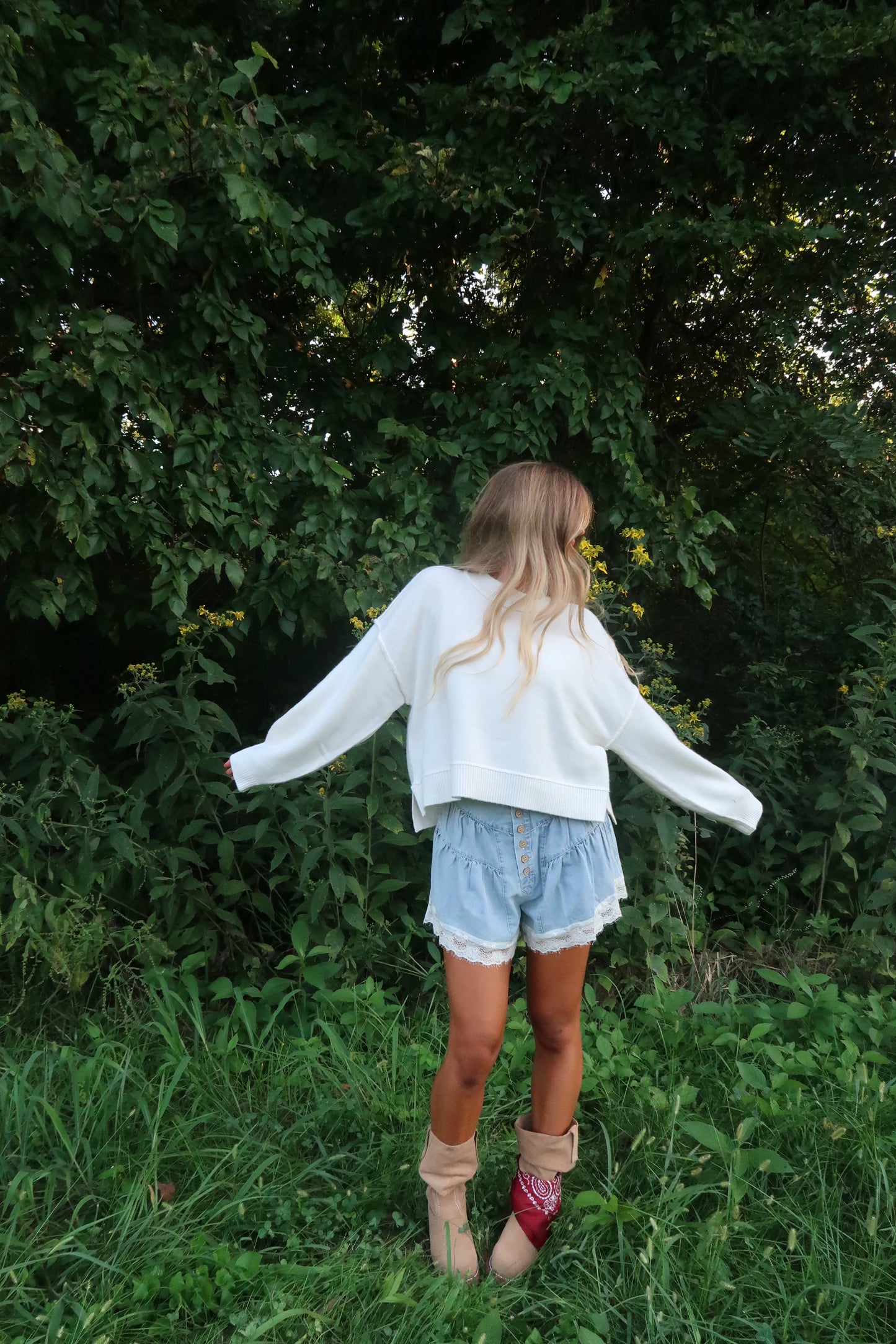 White Boxy Sweater