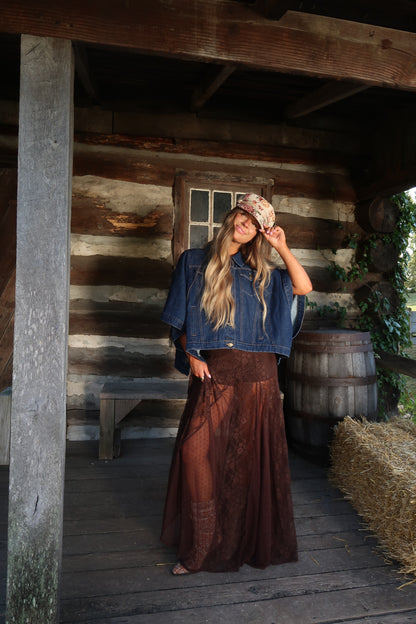 Molasses Lace Maxi Skort