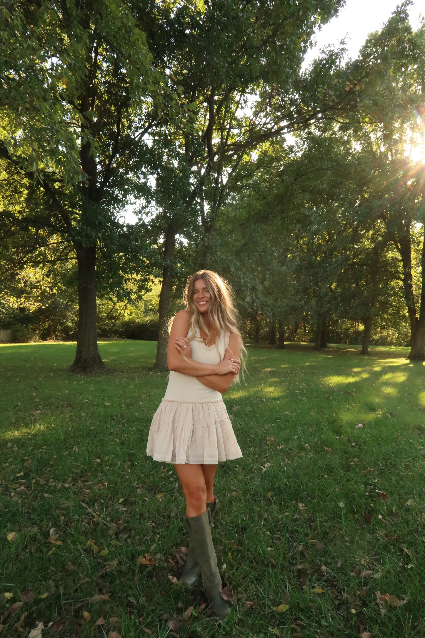 Brown sugar layering dress