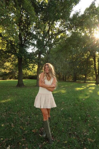 Brown sugar layering dress