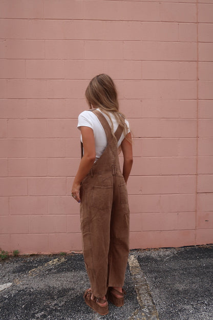 S'mores Barrel Leg Overalls
