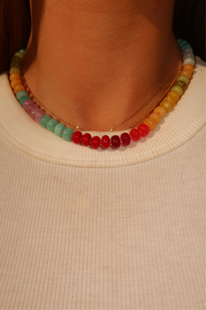 Goldie Agate Beaded Necklace