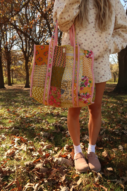 Goldie Quilted Tote Bag