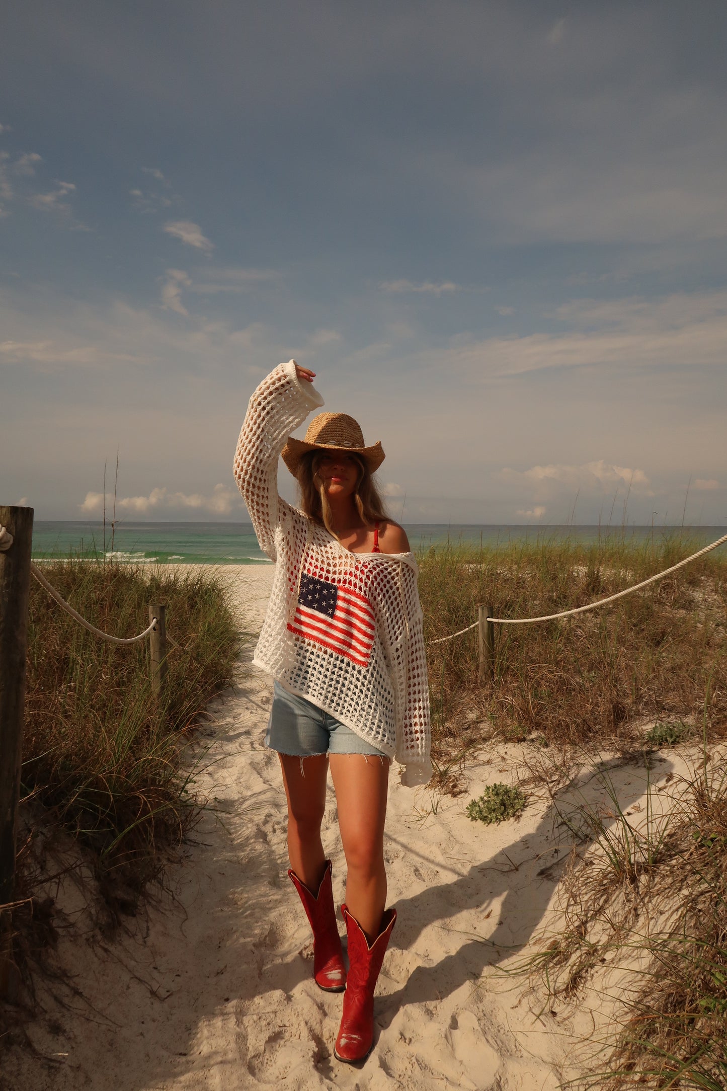 Red, White, and Tide Sweater