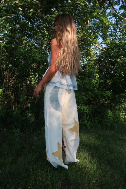 Dusty Blue Arlo Boho Tank
