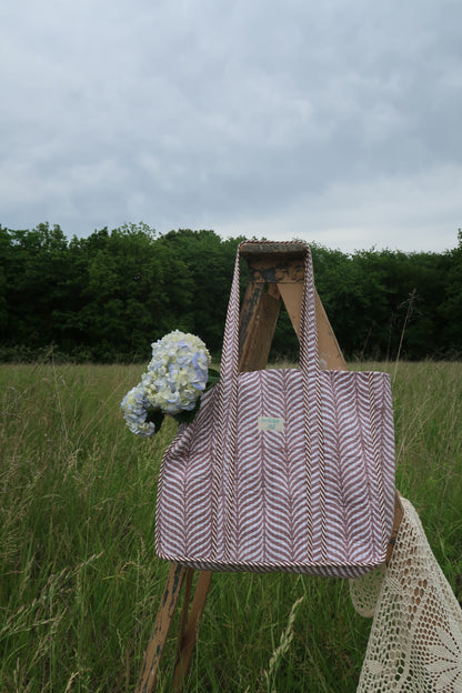 Zoey Quilted Tote Bag