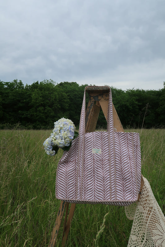 Zoey Quilted Tote Bag