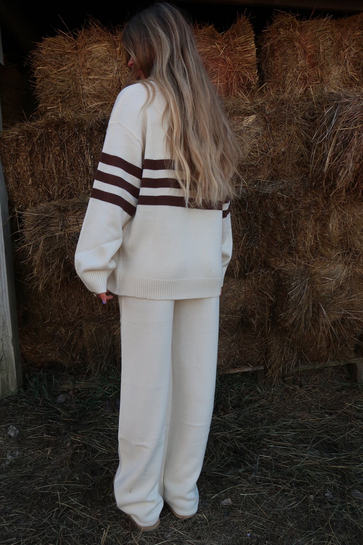 Cream Chestnut Sweater Set
