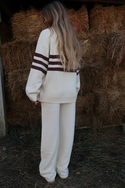 Cream Chestnut Sweater Set