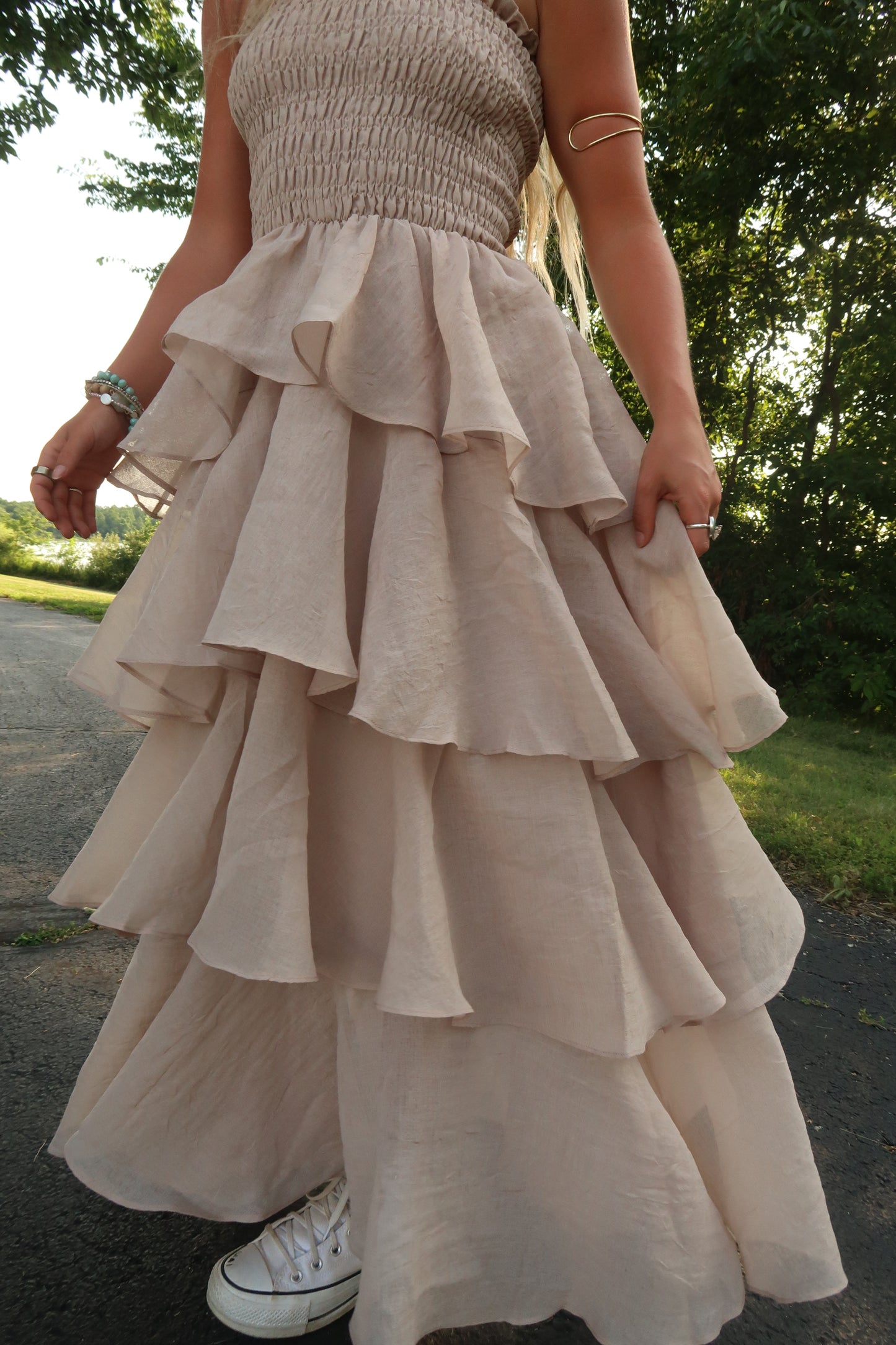 First Love Ruffle Maxi dress
