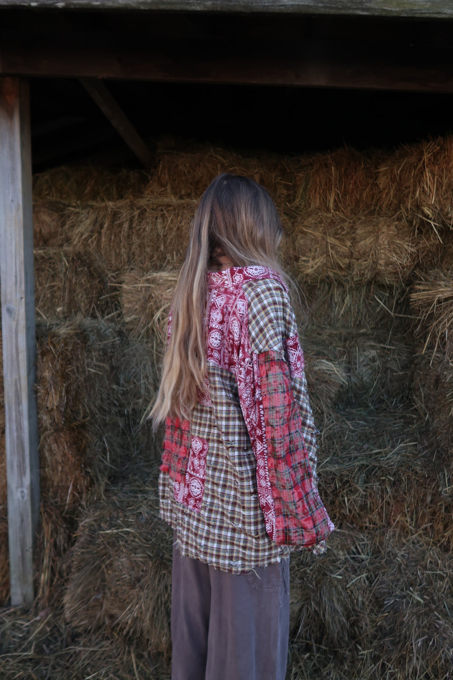 Clay Ridge Oversized Patchwork Flannel