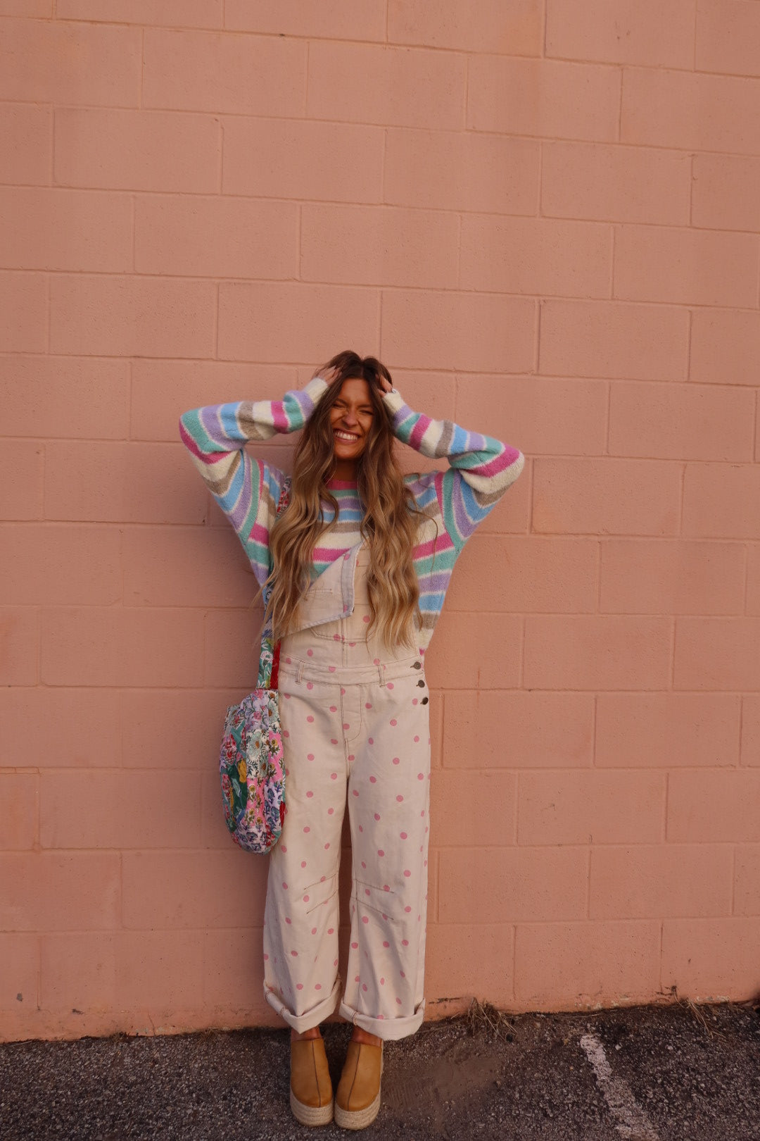 Pink Dottie overalls