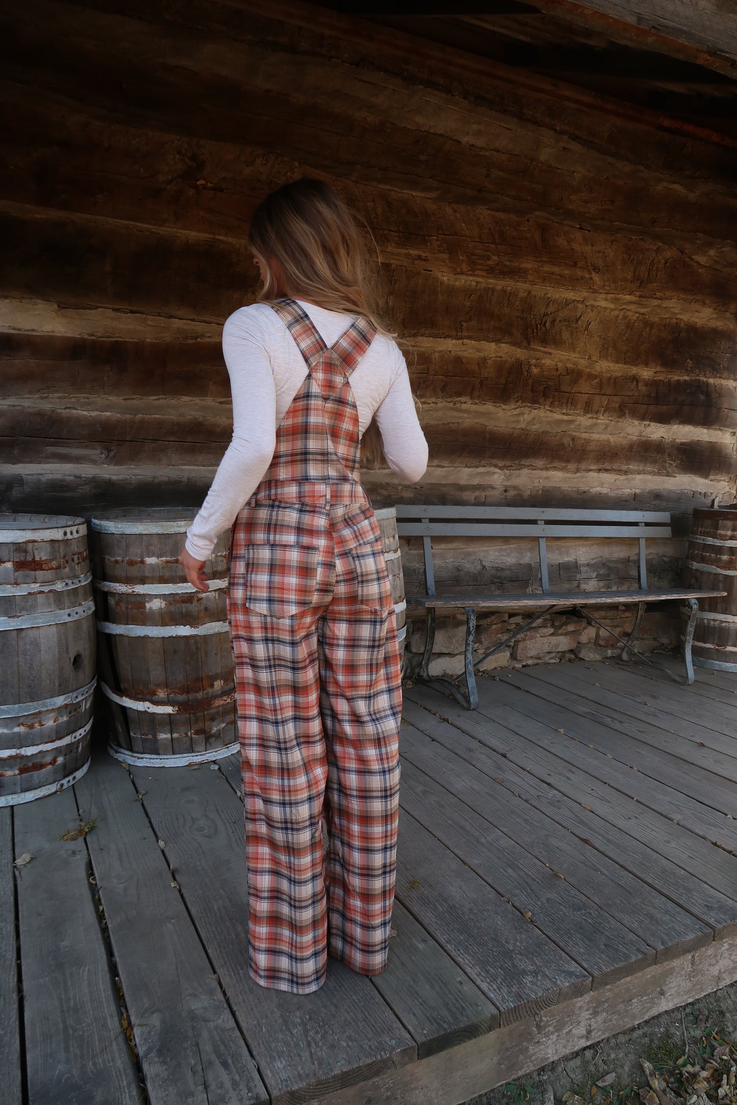 Pumpkin Pie Plaid Overalls