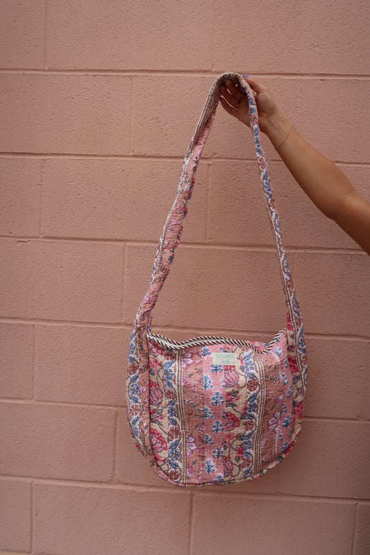Honey Quilted Hobo Bag