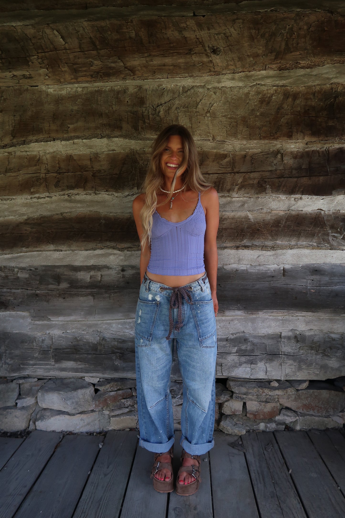 Periwinkle Seamless Layering Tank