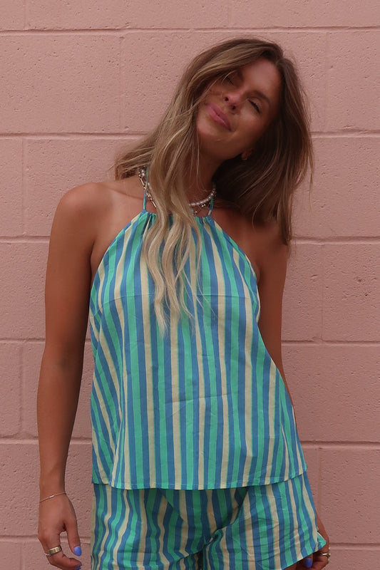 Paradise Striped Halter Top