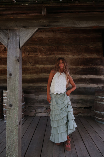 Frolic Sage Maxi Skirt
