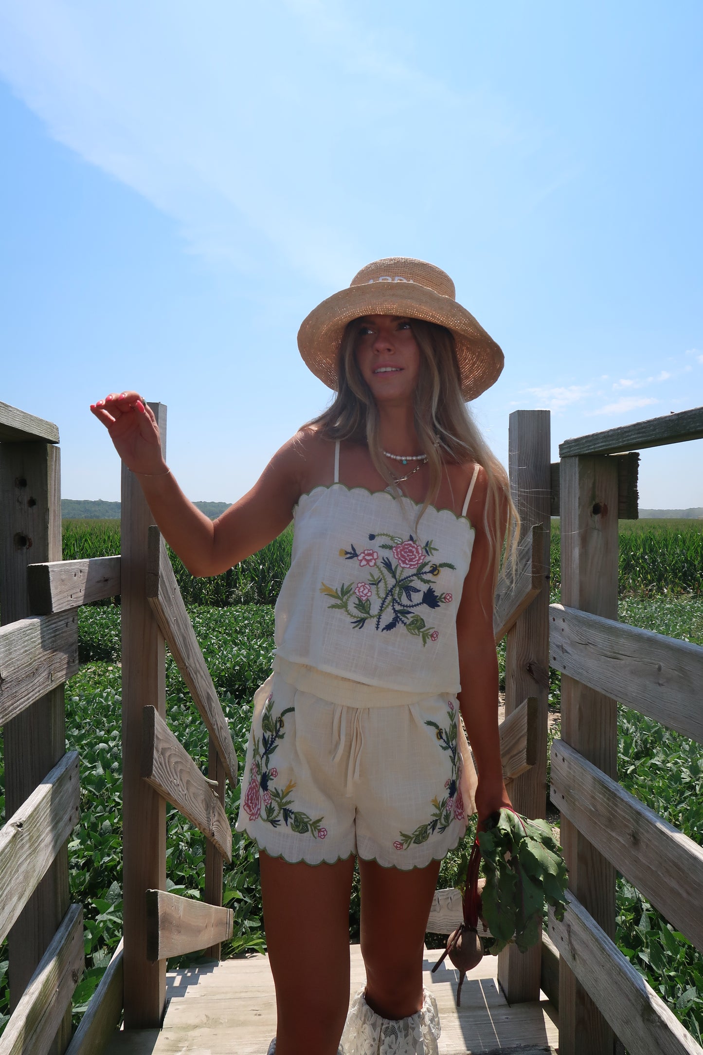 Sunday Embroidered Tank