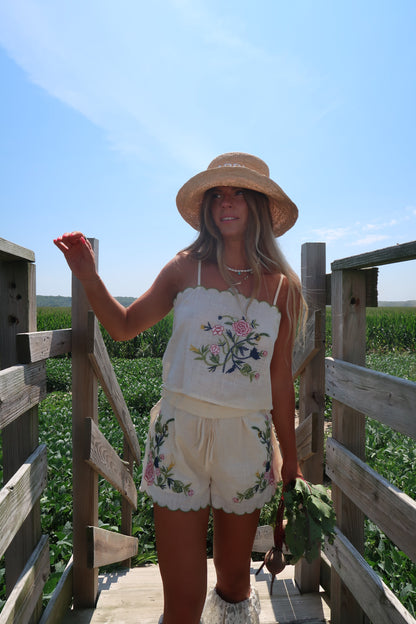 Sunday Embroidered Tank