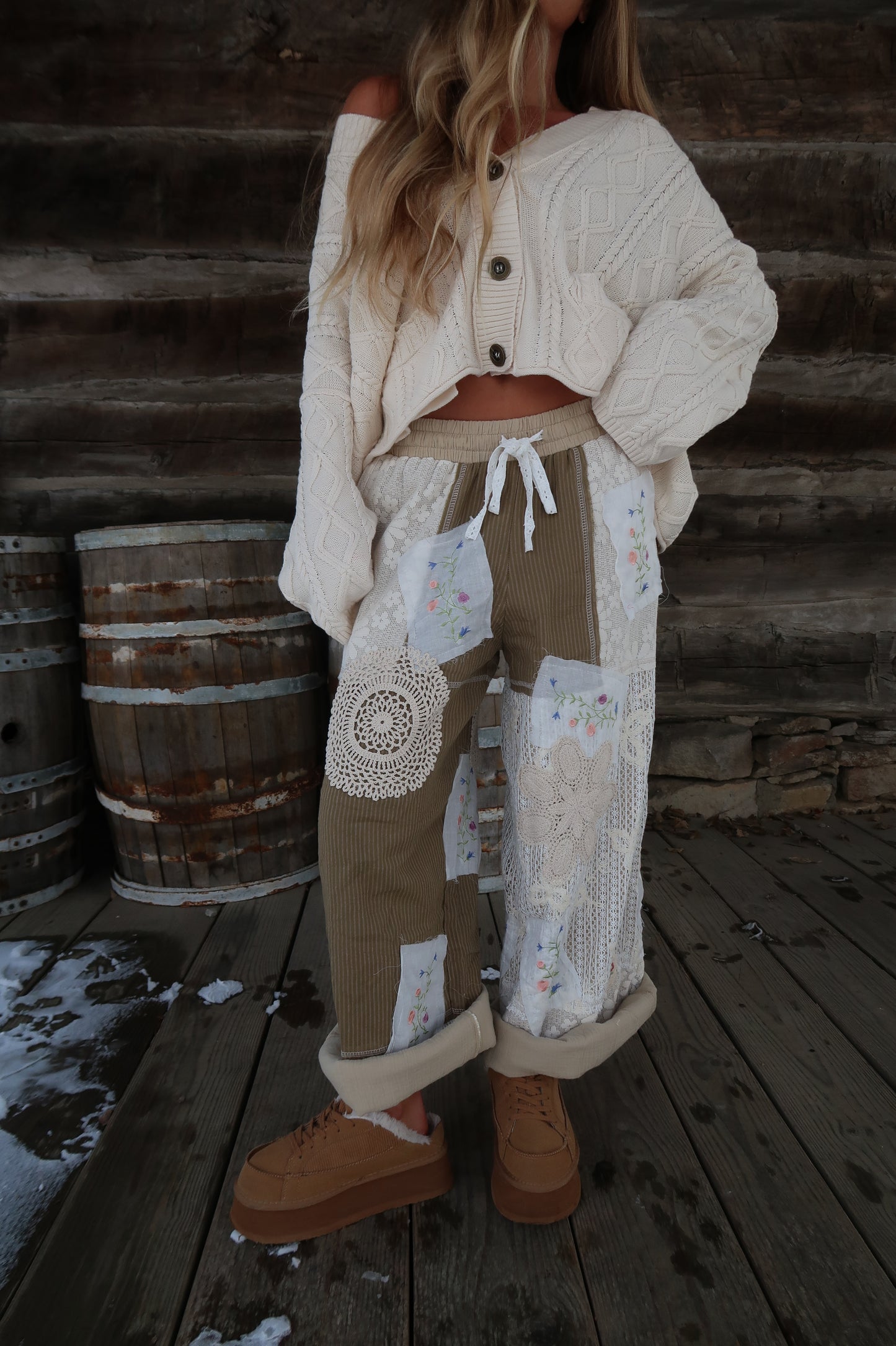 Boho Petal Patchwork Pant