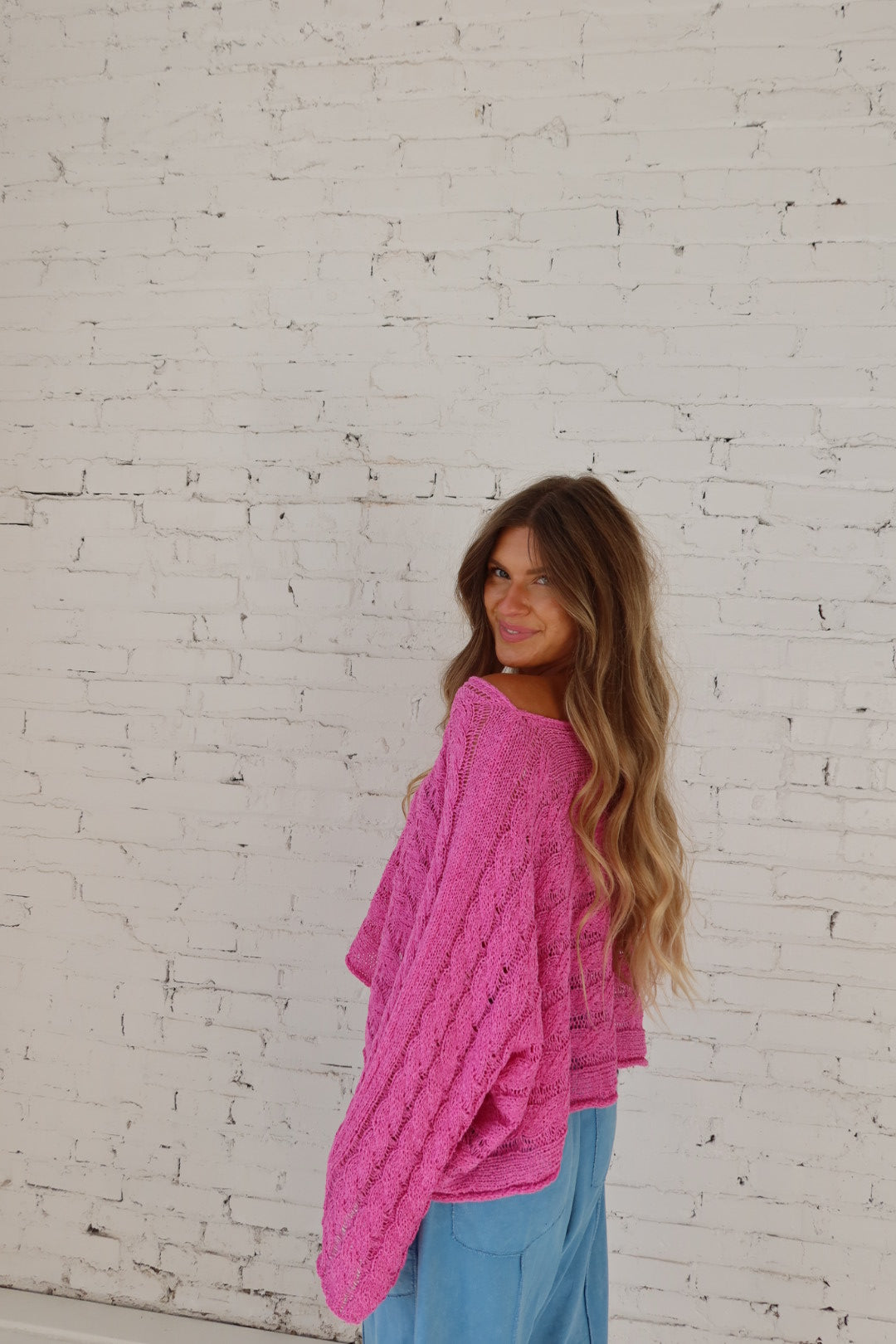 Petal Pop Knit Crop Sweater