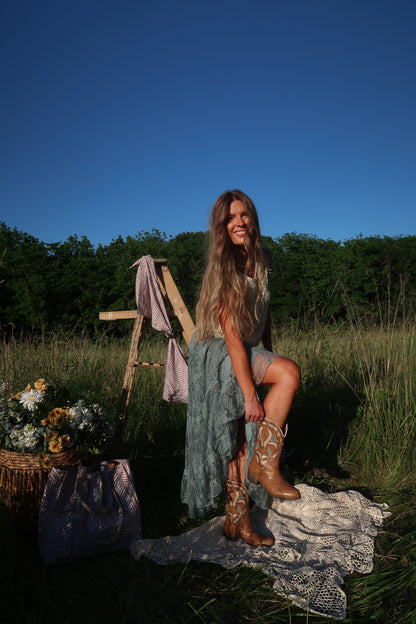Jade Lace Maxi Skirt